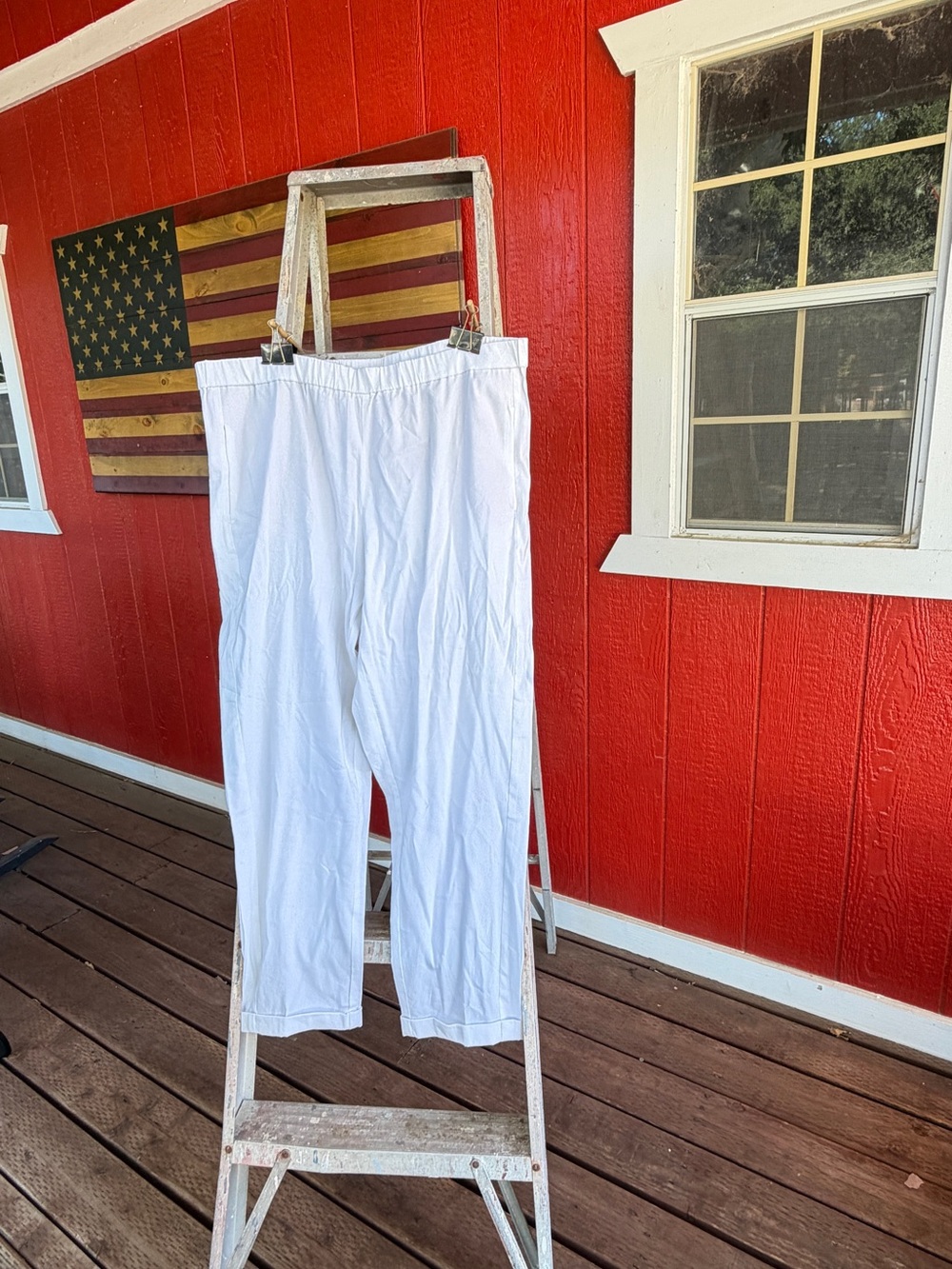 NWT J.Jill Linen Stretch Pull-On Pants – White, Women’s 2X | Summer Trousers - Picture 2 of 7